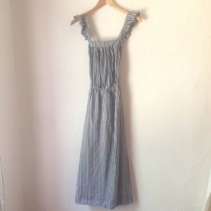 OLD NAVY striped mid length & ruffle straps S long